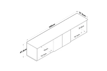 Lukkha Hallmöbel - Valnöt/Vit - Förvaring - Sko- & klädförvaring - Garderober & garderobssystem - Garderobsinredning - Backstativ