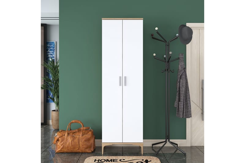 Lukkha Hallmöbel - Valnöt/Vit - Förvaring - Sko- & klädförvaring - Garderober & garderobssystem - Garderobsinredning - Backstativ