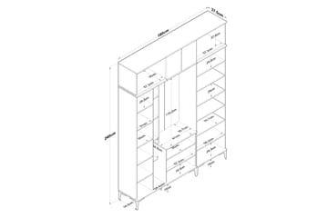 Lukkha Hallmöbel - Valnöt/Vit - Förvaring - Sko- & klädförvaring - Garderober & garderobssystem - Garderobsinredning - Backstativ