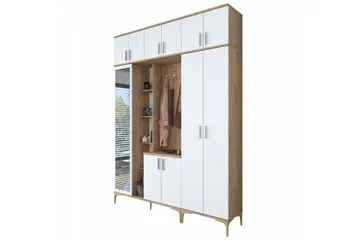 Lukkha Hallmöbel - Valnöt/Vit - Förvaring - Sko- & klädförvaring - Garderober & garderobssystem - Garderobsinredning - Backstativ