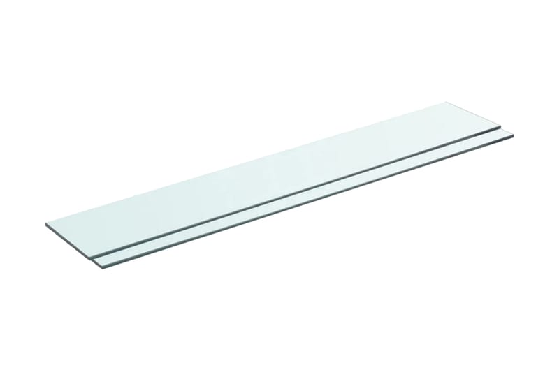 Hyllplan 2 st glas genomskinligt 80x12 cm - Hyllplan - Garderober & garderobssystem
