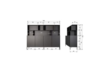 Skåptillägg Ny Gravure - Beige - Förvaring - Förvaringsmöbler - Skänkar & sideboards