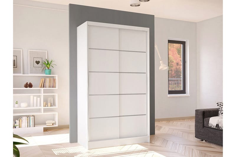 Glenmore Garderob 100 cm i Målat Trä - Vit - Förvaring - Sko- & klädförvaring - Garderober & garderobssystem