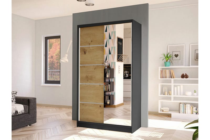 Glenmore Garderob m. Spegel Black - Förvaring - Sko- & klädförvaring - Garderober & garderobssystem