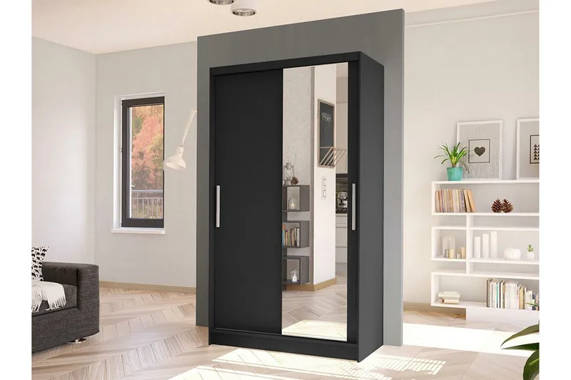 Glenmore Garderob m. Spegel Black - Förvaring - Sko- & klädförvaring - Garderober & garderobssystem