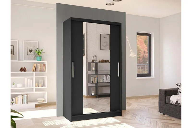 Glenmore Garderob m. Spegel Black - Förvaring - Sko- & klädförvaring - Garderober & garderobssystem