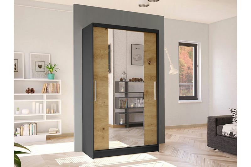 Glenmore Garderob m. Spegel Black - Förvaring - Sko- & klädförvaring - Garderober & garderobssystem