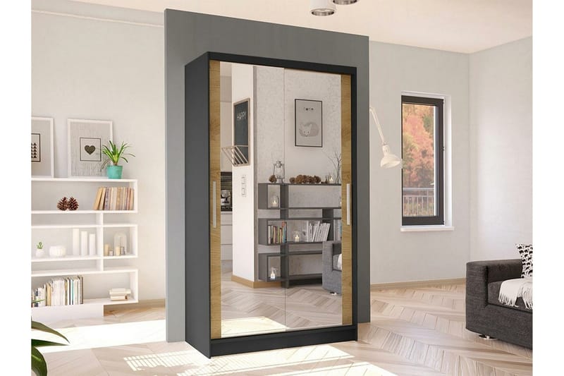 Glenmore Garderob m. Spegel Black - Förvaring - Sko- & klädförvaring - Garderober & garderobssystem