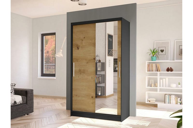 Glenmore Garderob m. Spegel Black - Förvaring - Sko- & klädförvaring - Garderober & garderobssystem