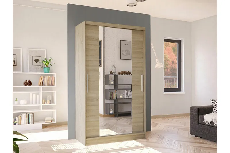 Glenmore Garderob m. Spegel Brown - Förvaring - Sko- & klädförvaring - Garderober & garderobssystem