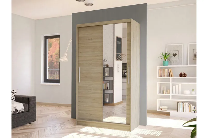 Glenmore Garderob m. Spegel Brown - Förvaring - Sko- & klädförvaring - Garderober & garderobssystem