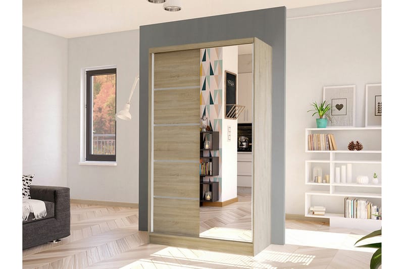 Glenmore Garderob m. Spegel Brown - Förvaring - Sko- & klädförvaring - Garderober & garderobssystem