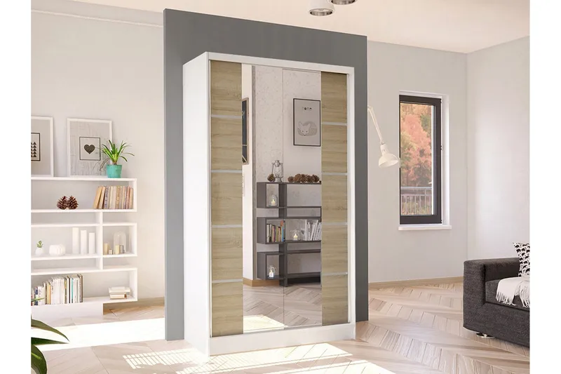 Glenmore Garderob m. Spegel White - Förvaring - Sko- & klädförvaring - Garderober & garderobssystem