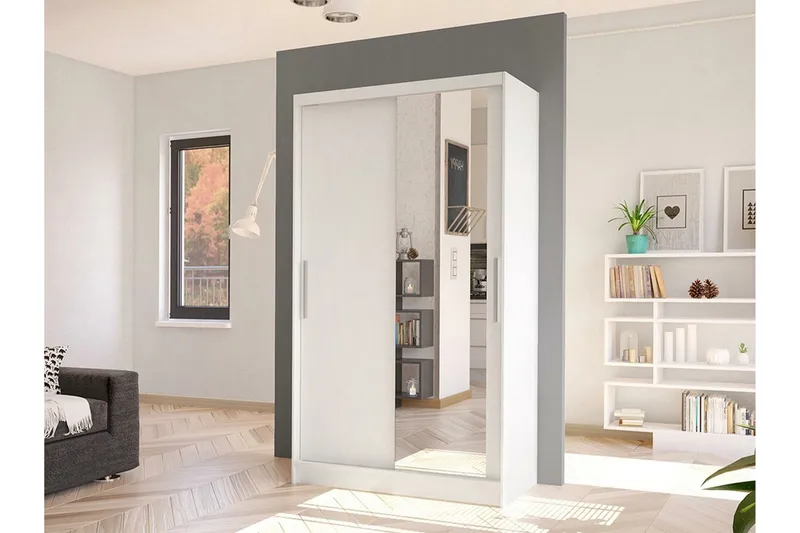 Glenmore Garderob m. Spegel White - Förvaring - Sko- & klädförvaring - Garderober & garderobssystem