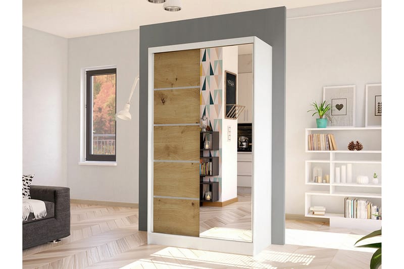 Glenmore Garderob m. Spegel White - Förvaring - Sko- & klädförvaring - Garderober & garderobssystem