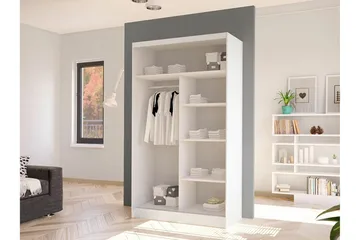 Glenmore Garderob m. Spegel White - Förvaring - Sko- & klädförvaring - Garderober & garderobssystem