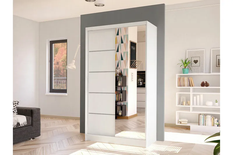 Glenmore Garderob m. Spegel White - Förvaring - Sko- & klädförvaring - Garderober & garderobssystem