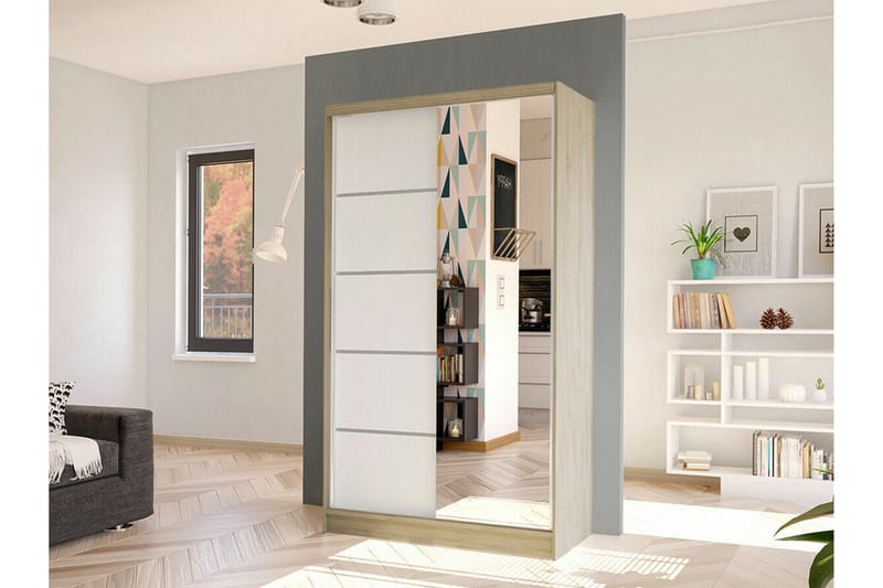 Glenmore Garderob m. Spegel White - Förvaring - Sko- & klädförvaring - Garderober & garderobssystem