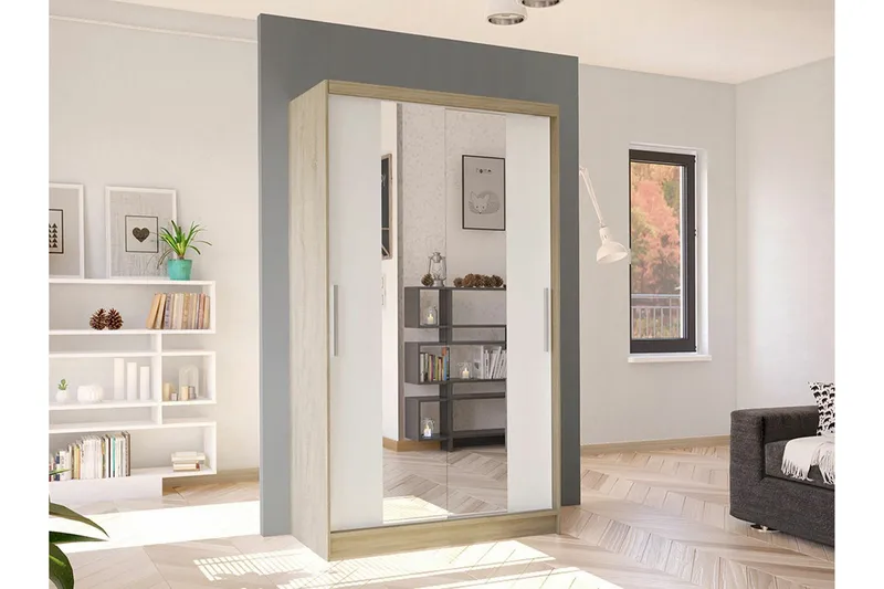 Glenmore Garderob m. Spegel White - Förvaring - Sko- & klädförvaring - Garderober & garderobssystem