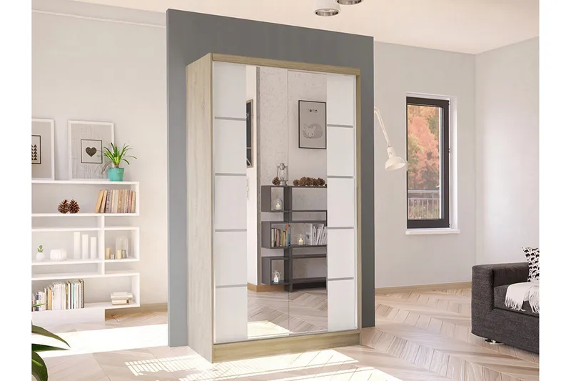 Glenmore Garderob m. Spegel White - Förvaring - Sko- & klädförvaring - Garderober & garderobssystem