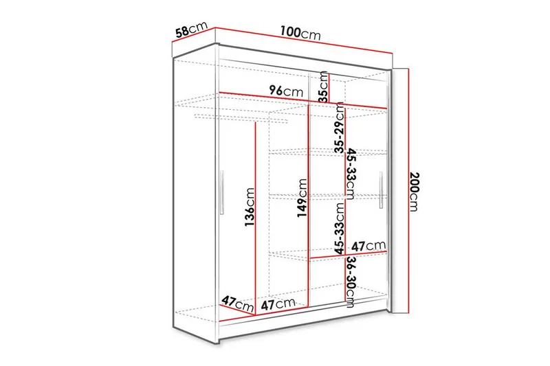 Glenmore Garderob White - Förvaring - Sko- & klädförvaring - Garderober & garderobssystem