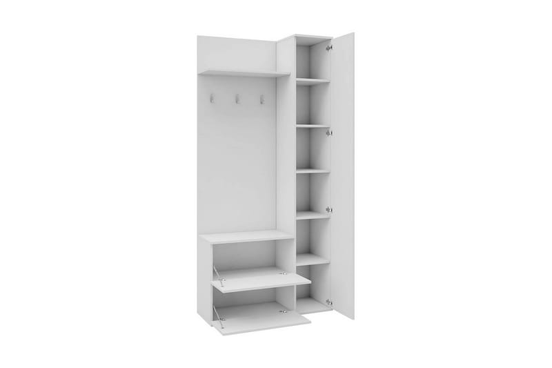 GREEN Garderob 90x34x195 cm - Vit - Förvaring - Sko- & klädförvaring - Garderober & garderobssystem