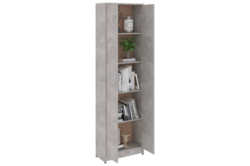 Hallgarderob betonggrå 55x25x189 cm spånskiva - Betonggrå - Förvaring - Sko- & klädförvaring - Garderober & garderobssystem