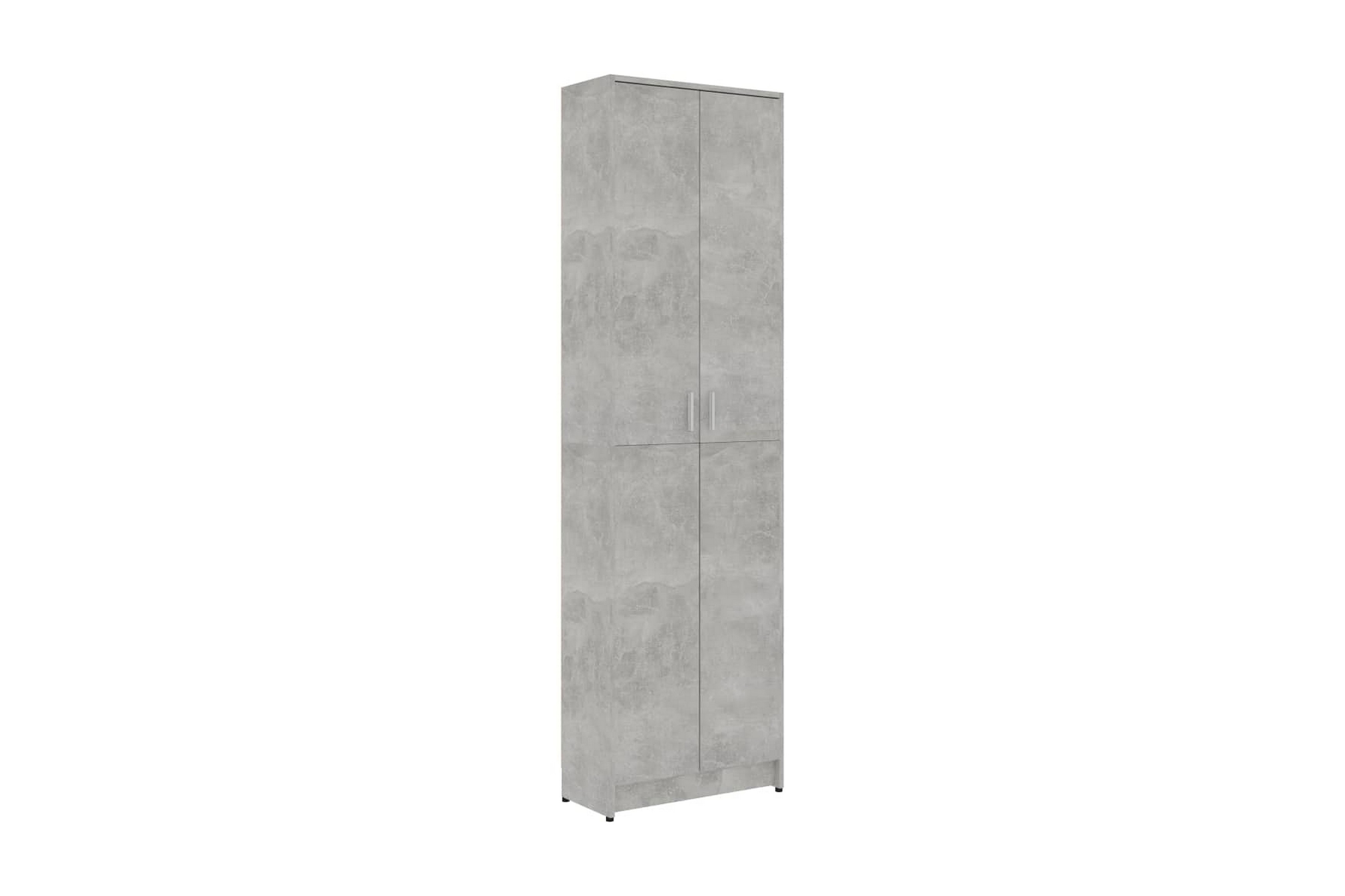 Hallgarderob betonggrå 55x25x189 cm spånskiva – Betonggrå