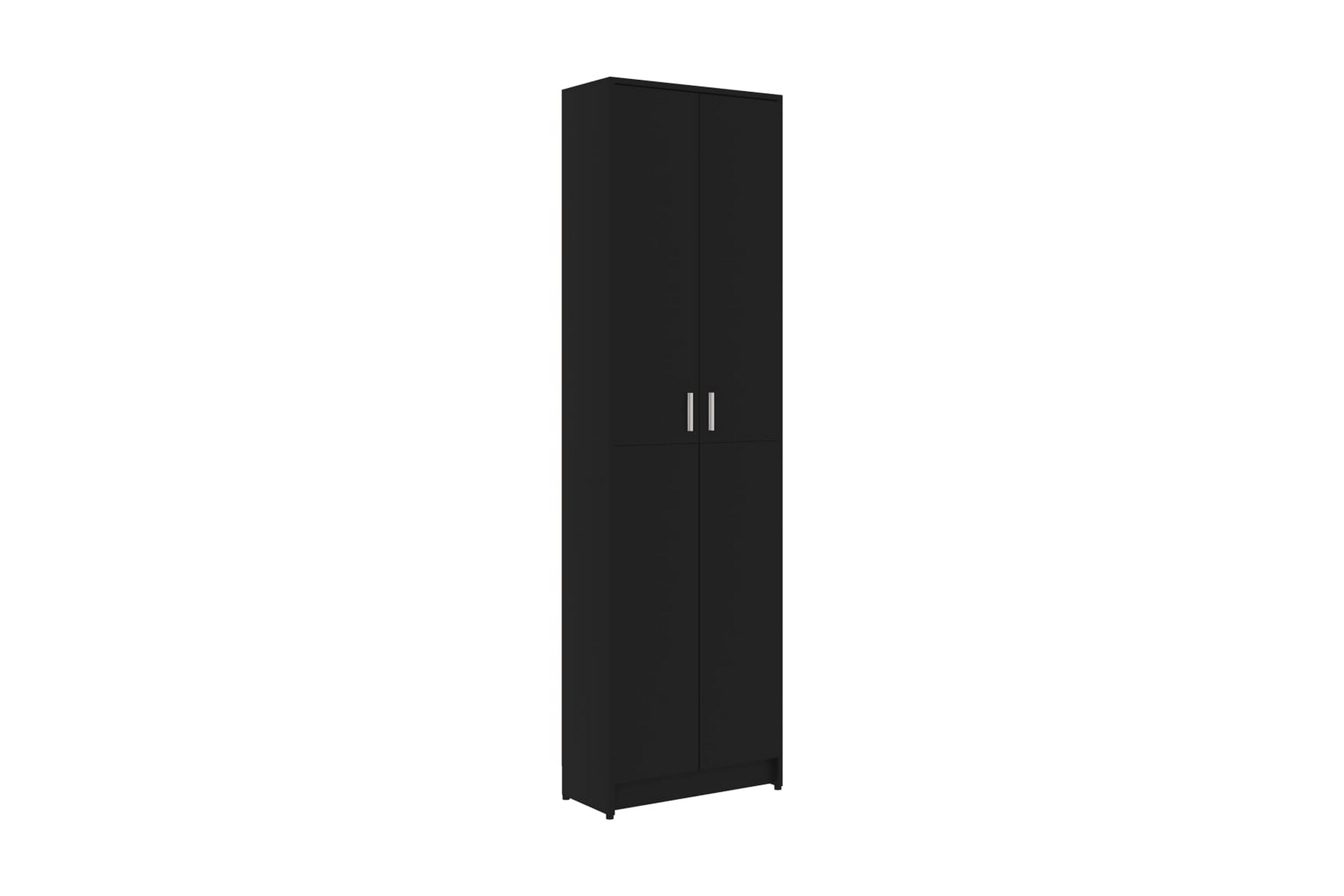 Hallgarderob svart 55x25x189 cm spånskiva – Svart