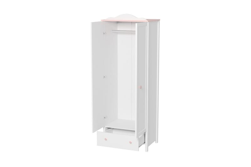 Hilts Garderob 85x196 cm NO_BRAND Vit||Pink - Förvaring - Sko- & klädförvaring - Garderober & garderobssystem