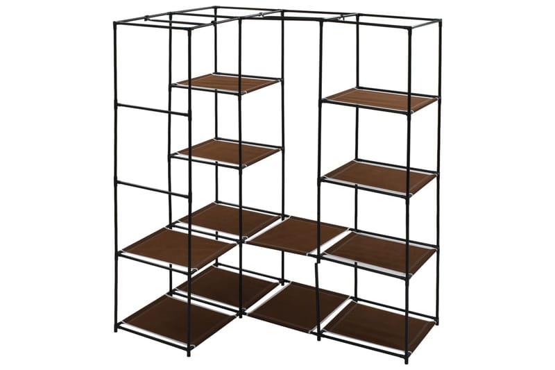 Hörngarderob brun 130x87x169 cm - Brun - Hörngarderob - Garderober & garderobssystem