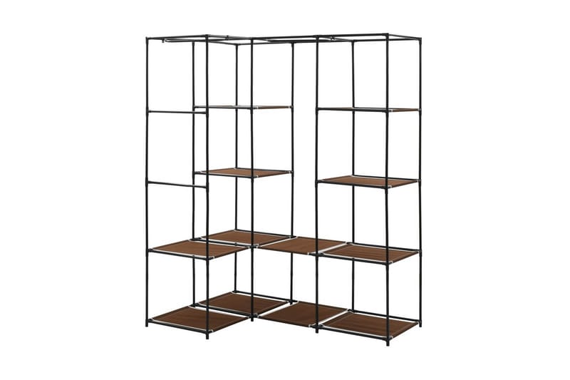 Hörngarderob brun 130x87x169 cm - Brun - Förvaring - Sko- & klädförvaring - Garderober & garderobssystem - Hörngarderob