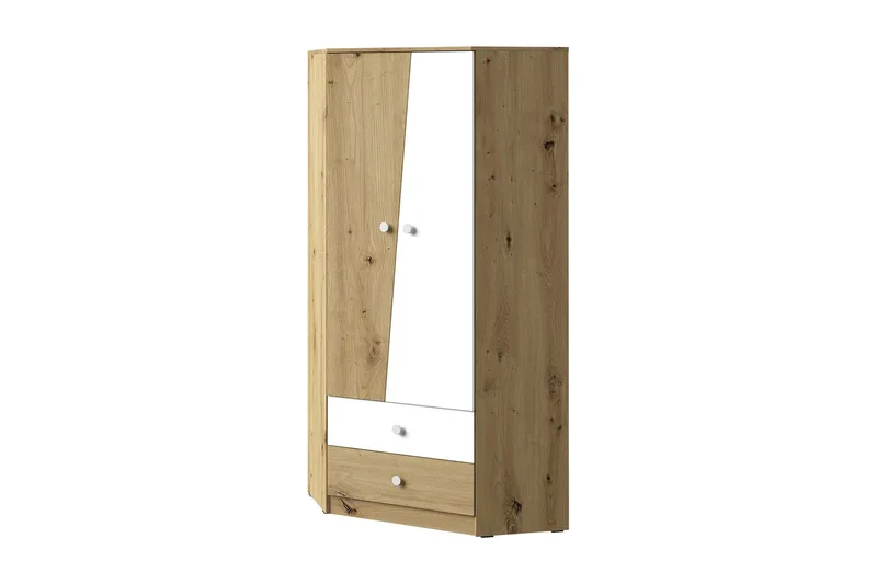Nero Garderob 87 cm, Natur/Vit