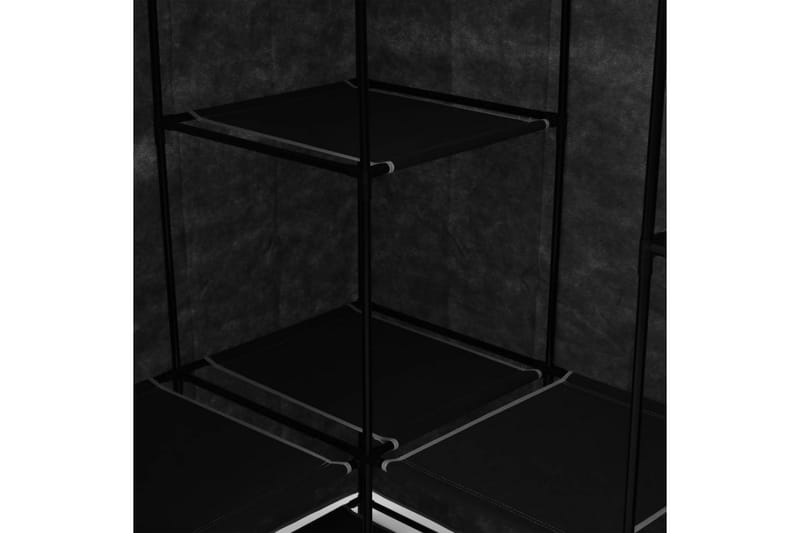 Hörngarderob svart 130x87x169 cm - Svart - Förvaring - Sko- & klädförvaring - Garderober & garderobssystem - Hörngarderob