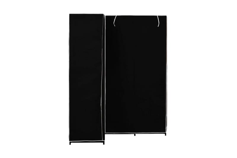 Hörngarderob svart 130x87x169 cm - Svart - Förvaring - Sko- & klädförvaring - Garderober & garderobssystem - Hörngarderob