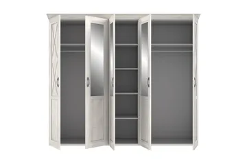 Hurlston Garderob 255 cm - Vit - Förvaring - Sko- & klädförvaring - Garderober & garderobssystem
