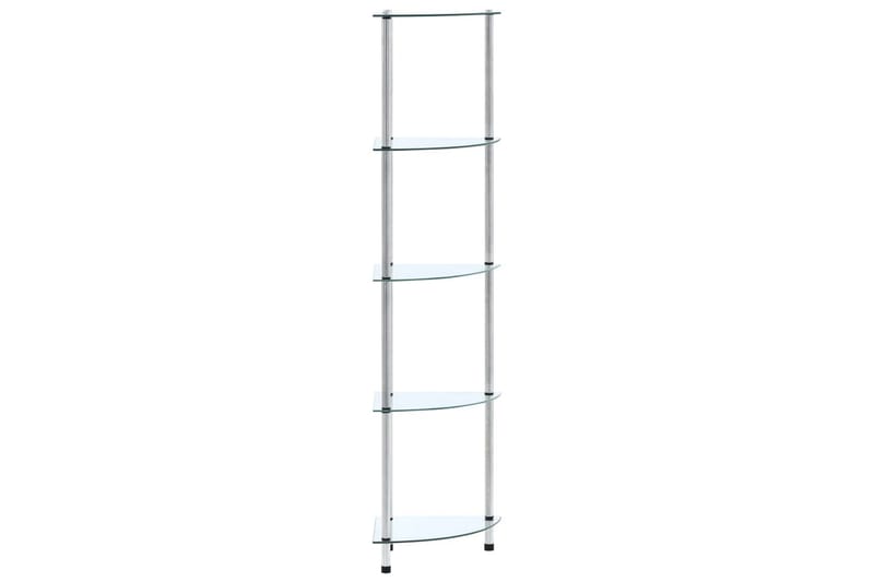 Hylla 5 hyllplan transparent 30x30x130 cm härdat glas - Transparent - Förvaring - Sko- & klädförvaring - Garderober & garderobssystem