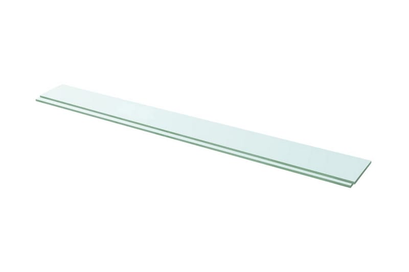 Hyllplan 2 st glas genomskinlig 110x12 cm - Transparent - Förvaring - Sko- & klädförvaring - Garderober & garderobssystem
