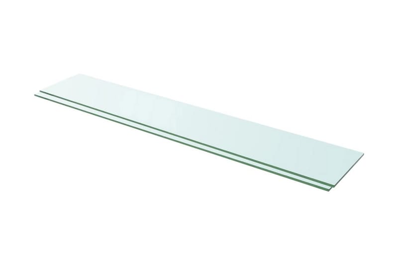 Hyllplan 2 st glas genomskinlig 110x20 cm - Transparent - Förvaring - Sko- & klädförvaring - Garderober & garderobssystem