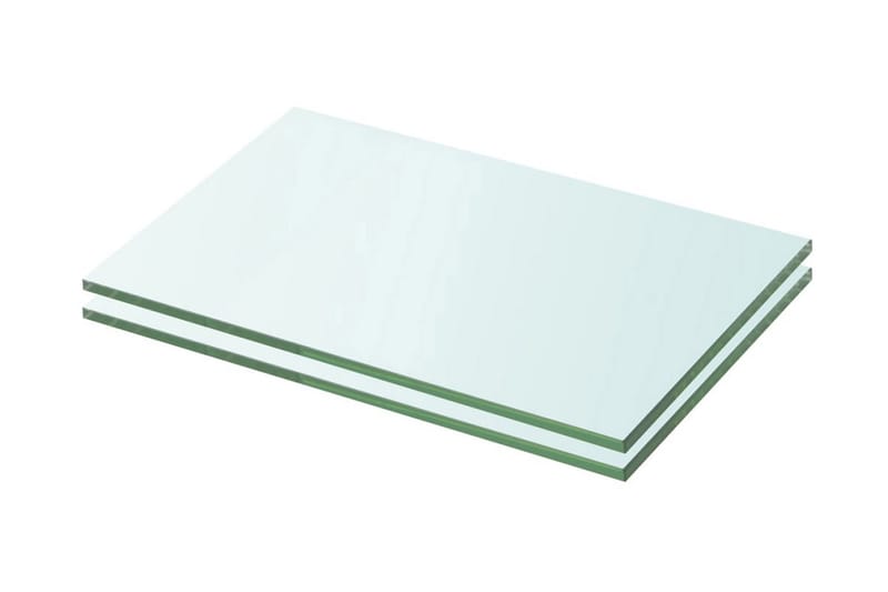Hyllplan 2 st glas genomskinlig 20x25 cm - Transparent - Förvaring - Sko- & klädförvaring - Garderober & garderobssystem