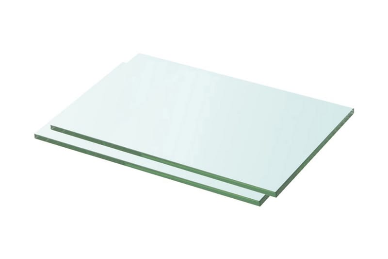 Hyllplan 2 st glas genomskinlig 30x15 cm - Transparent - Förvaring - Sko- & klädförvaring - Garderober & garderobssystem