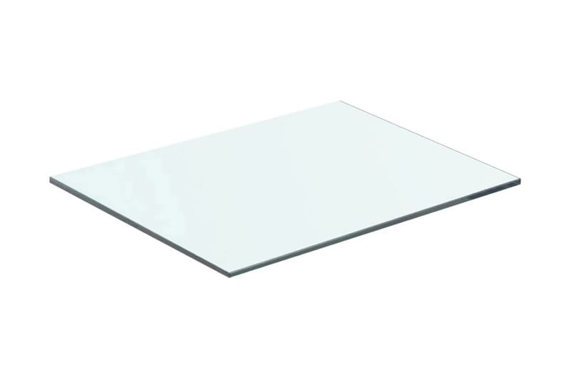 Hyllplan 2 st glas genomskinlig 40x25 cm - Transparent - Garderober & garderobssystem - Hyllplan