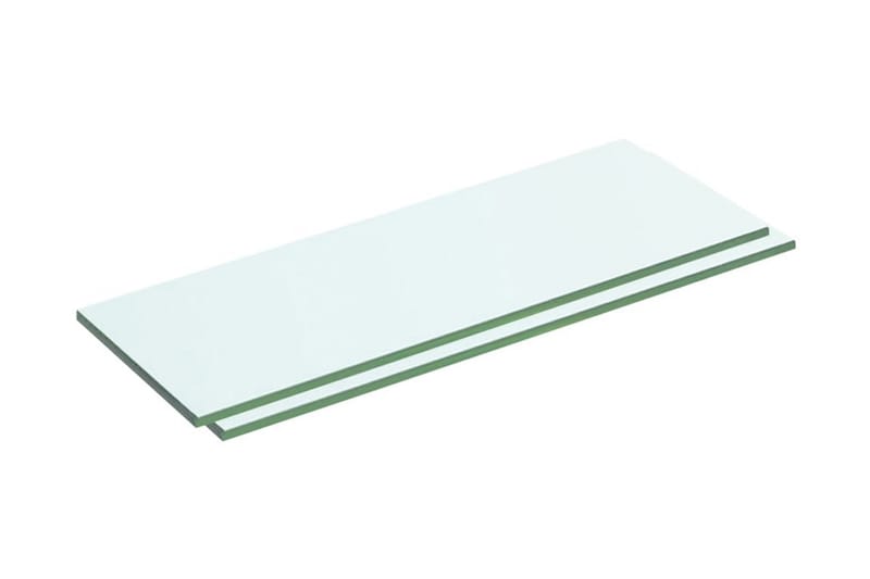 Hyllplan 2 st glas genomskinlig 50x12 cm - Transparent - Hyllplan - Garderober & garderobssystem