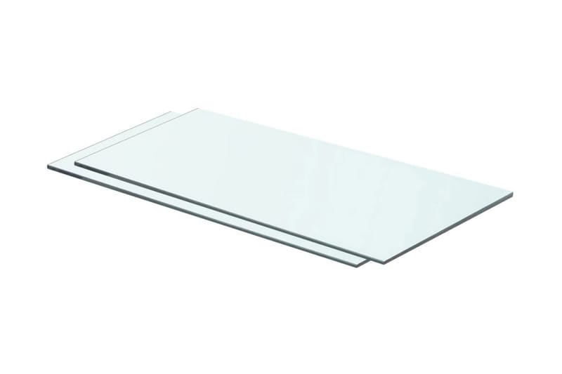 Hyllplan 2 st glas genomskinlig 60x25 cm - Transparent - Garderober & garderobssystem - Hyllplan