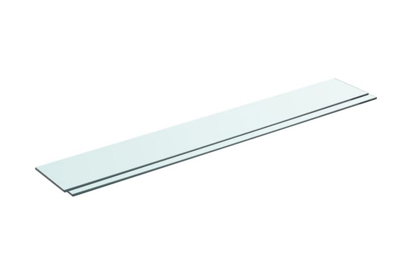 Hyllplan 2 st glas genomskinlig 90x12 cm - Transparent - Garderober & garderobssystem - Hyllplan