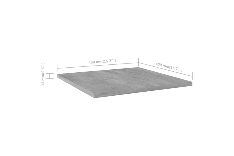 Hyllplan 8 st betonggrå 40x40x1,5 cm spånskiva - Grå - Förvaring - Sko- & klädförvaring - Garderober & garderobssystem