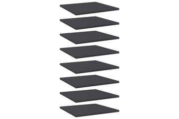 Hyllplan 8 st grå 40x40x1,5 cm spånskiva - Grå - Förvaring - Sko- & klädförvaring - Garderober & garderobssystem