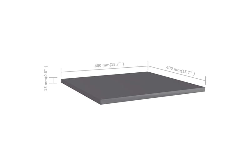 Hyllplan 8 st grå högglans 40x40x1,5 cm spånskiva - Grå - Förvaring - Sko- & klädförvaring - Garderober & garderobssystem