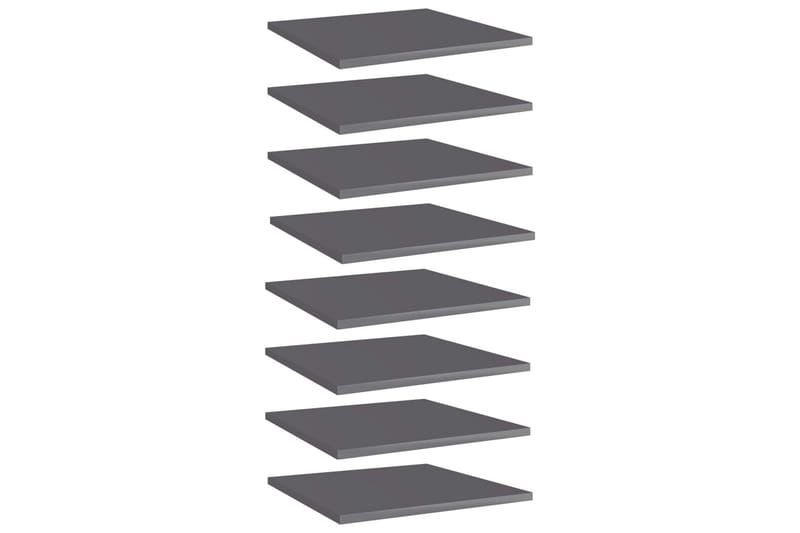 Hyllplan 8 st grå högglans 40x40x1,5 cm spånskiva - Grå - Förvaring - Sko- & klädförvaring - Garderober & garderobssystem