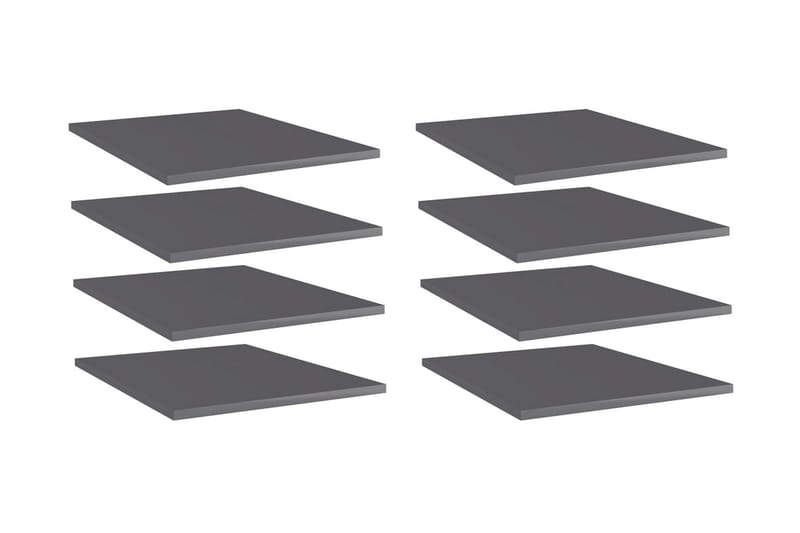 Hyllplan 8 st grå högglans 40x50x1,5 cm spånskiva - Grå - Förvaring - Sko- & klädförvaring - Garderober & garderobssystem